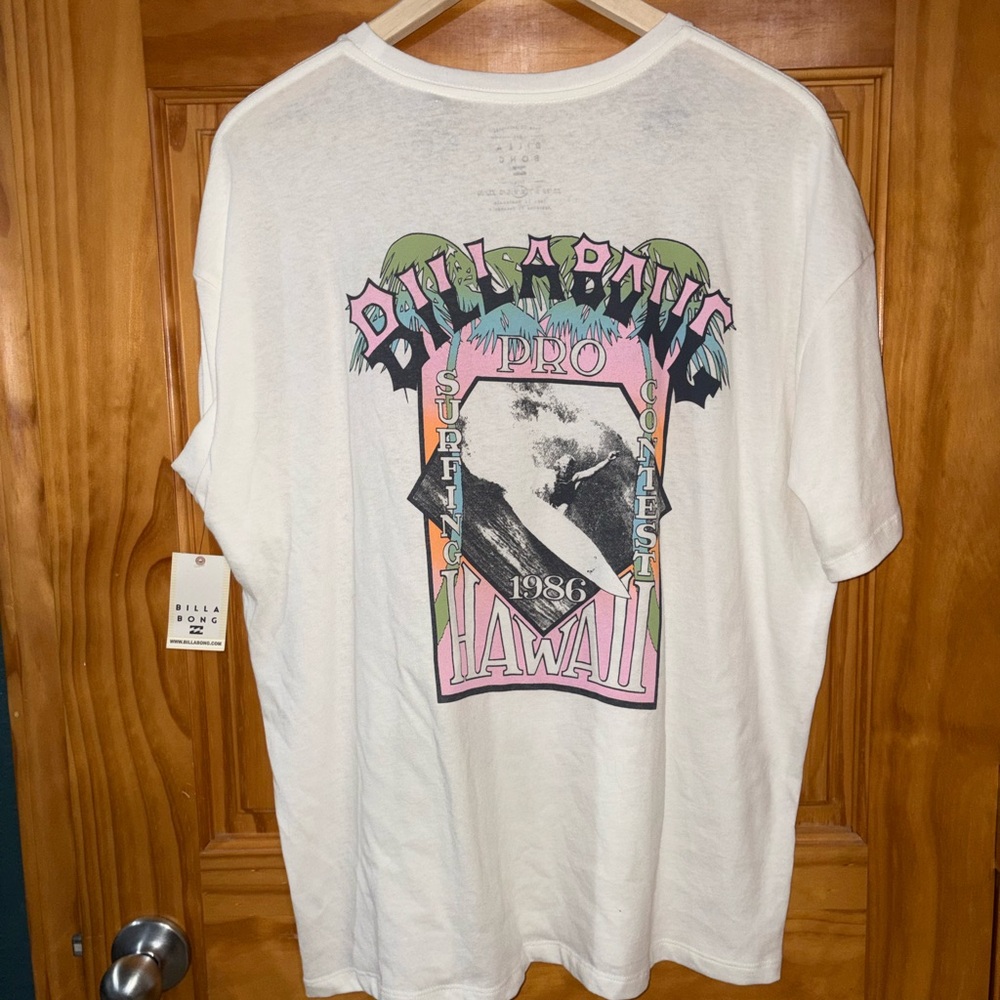 Billabong White Aloha All Day Tee with Tag